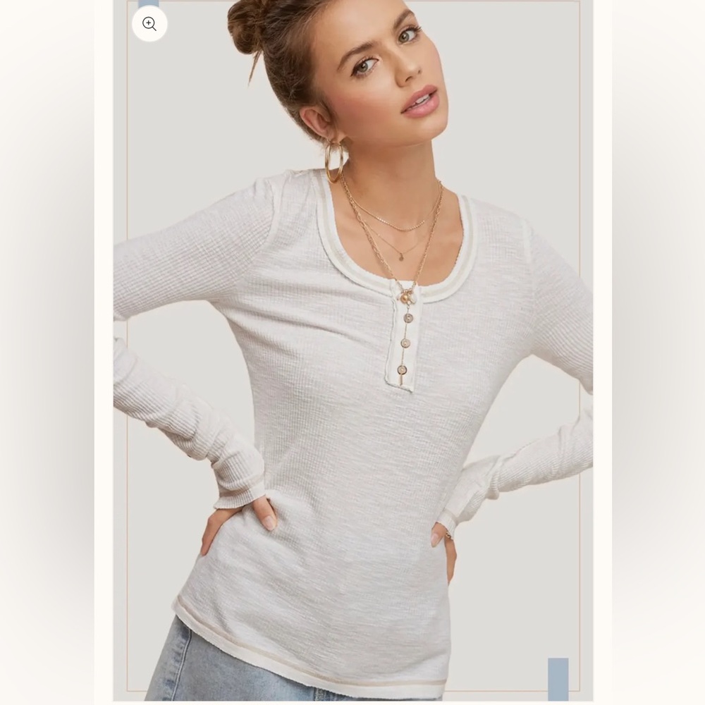 Cream Cotton Henley